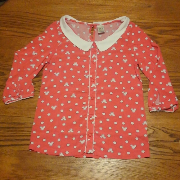 ✨ Disney PJs Pajama 🏰 Shirt XS  Mickey Minnie 🎀 Mouse 🐀 Lauren Conrad 💎 - Picture 1 of 11